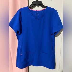 HeartSoul Women’s Pitter-Pat V-Neck Solid Scrub Top